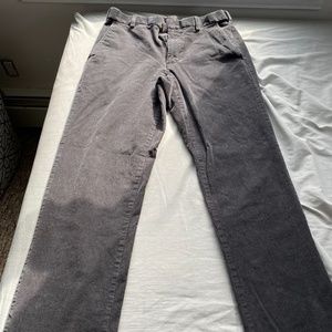 Croft & Barrow Grey Corduroy Mens Pants (32x32)